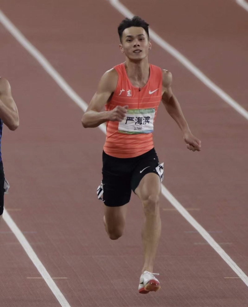 严海滨获得全运百米第四名.摄影 南都记者 黎湛均
