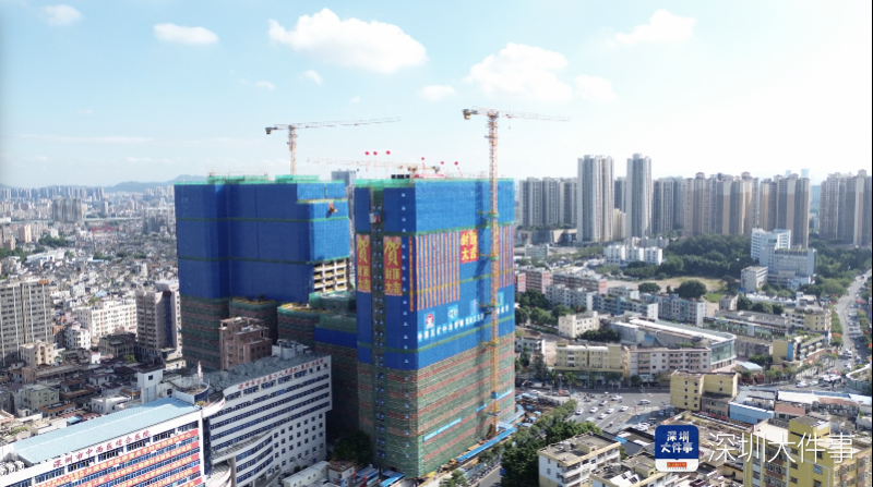 深圳这家医院住院综合楼主体封顶,总床位数将增至1500张