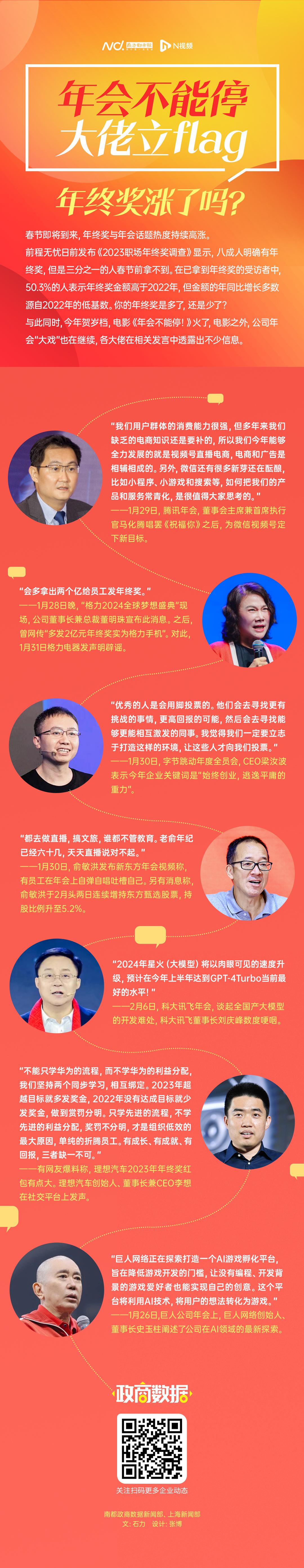 年会不能停！奖金有多少？马化腾等大佬再立flag