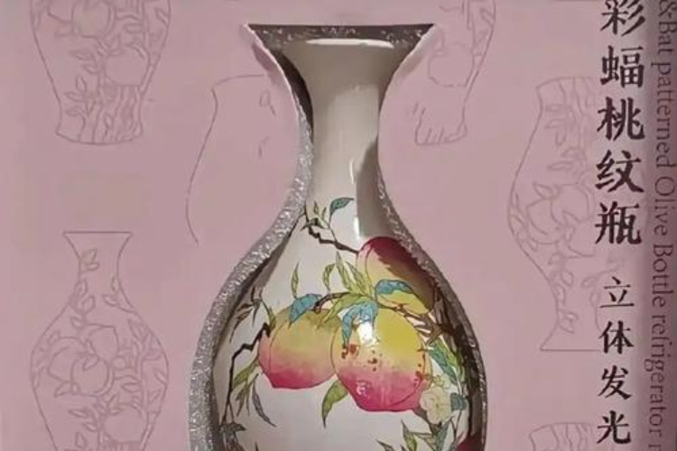 V946. 中国古玩 明代 色絵 美人唐子人物蝙蝠桃文 壺 花器 / 陶器陶芸古