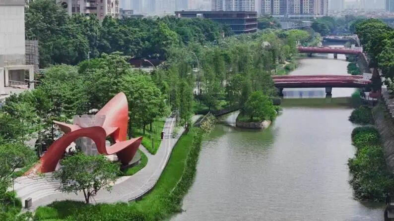 大盘-花地湾公园实景图（园林景观大师、清华大学朱育帆教授设计）